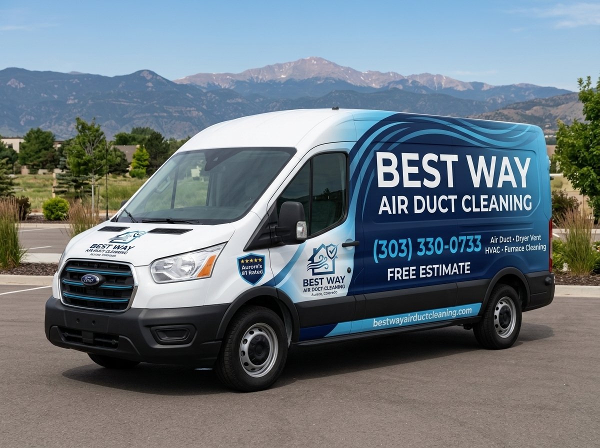 Best Way Air Duct Cleaning service van — Aurora, Colorado